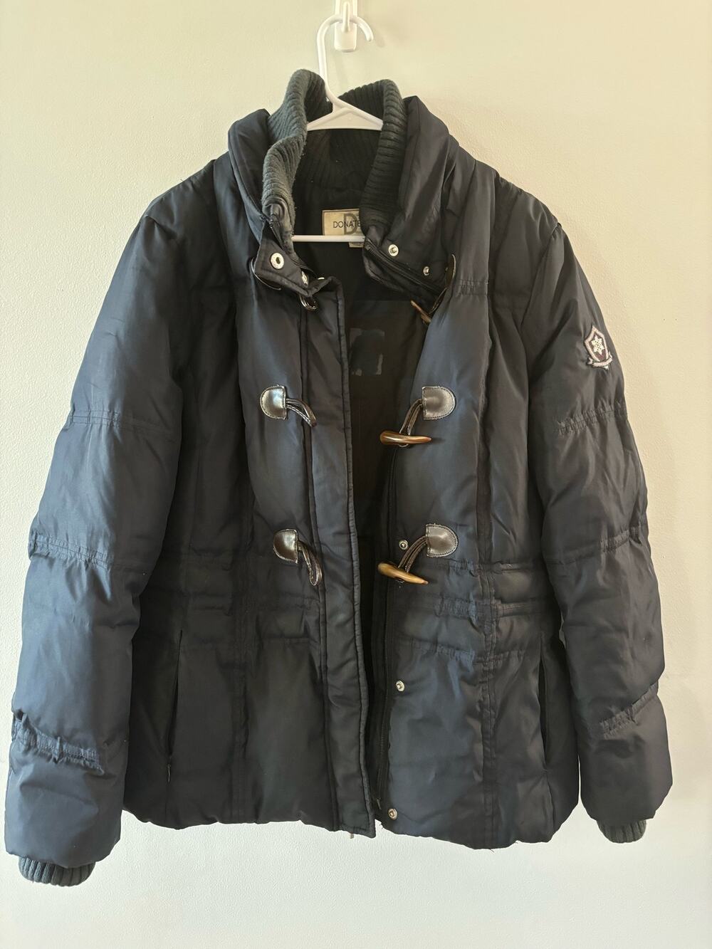 Donatella Coat Women's Large Black Puffer Winter Down Waterfowl Fill Outdoors
